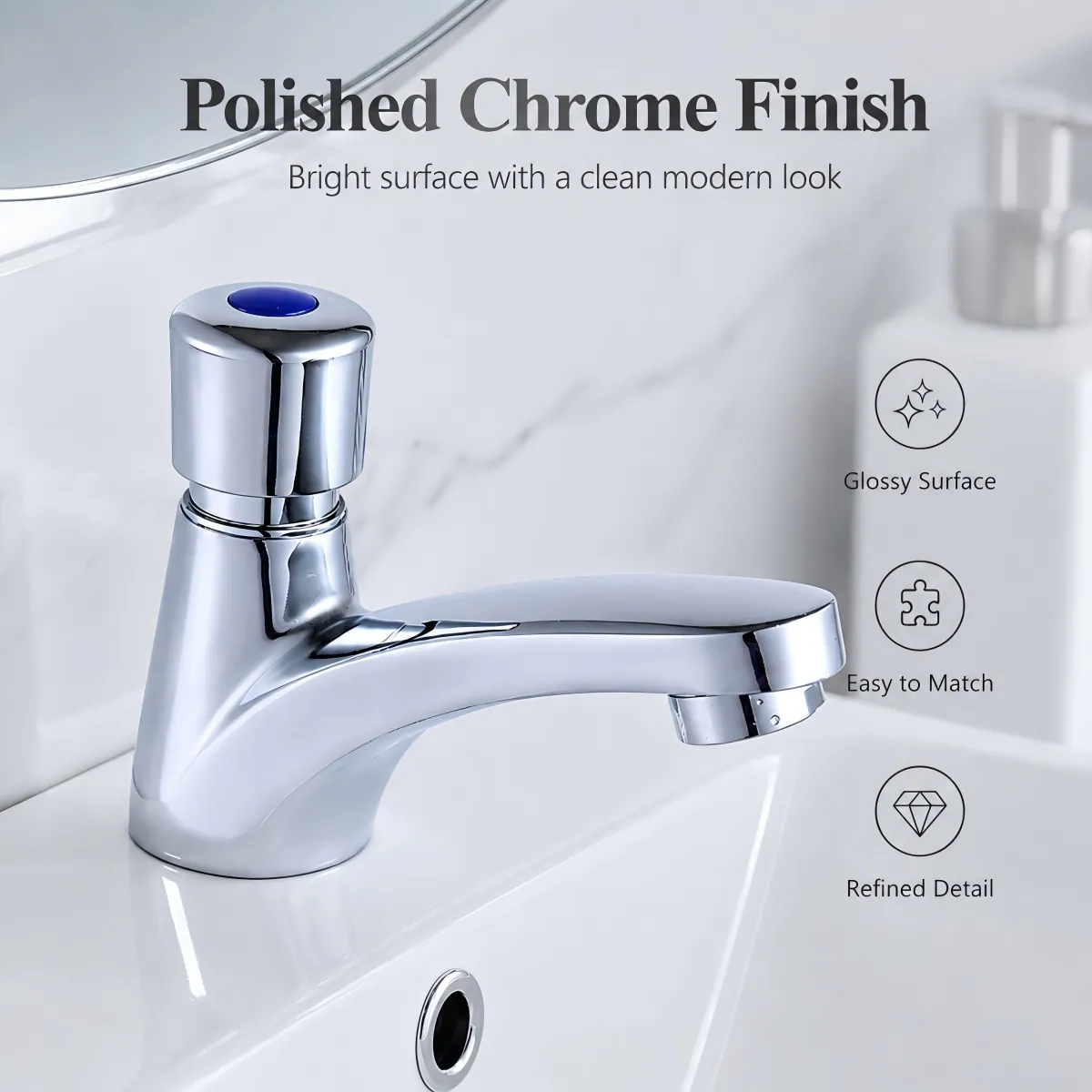 Single Cold Delay Basin Tap anti-splash basin outlet
