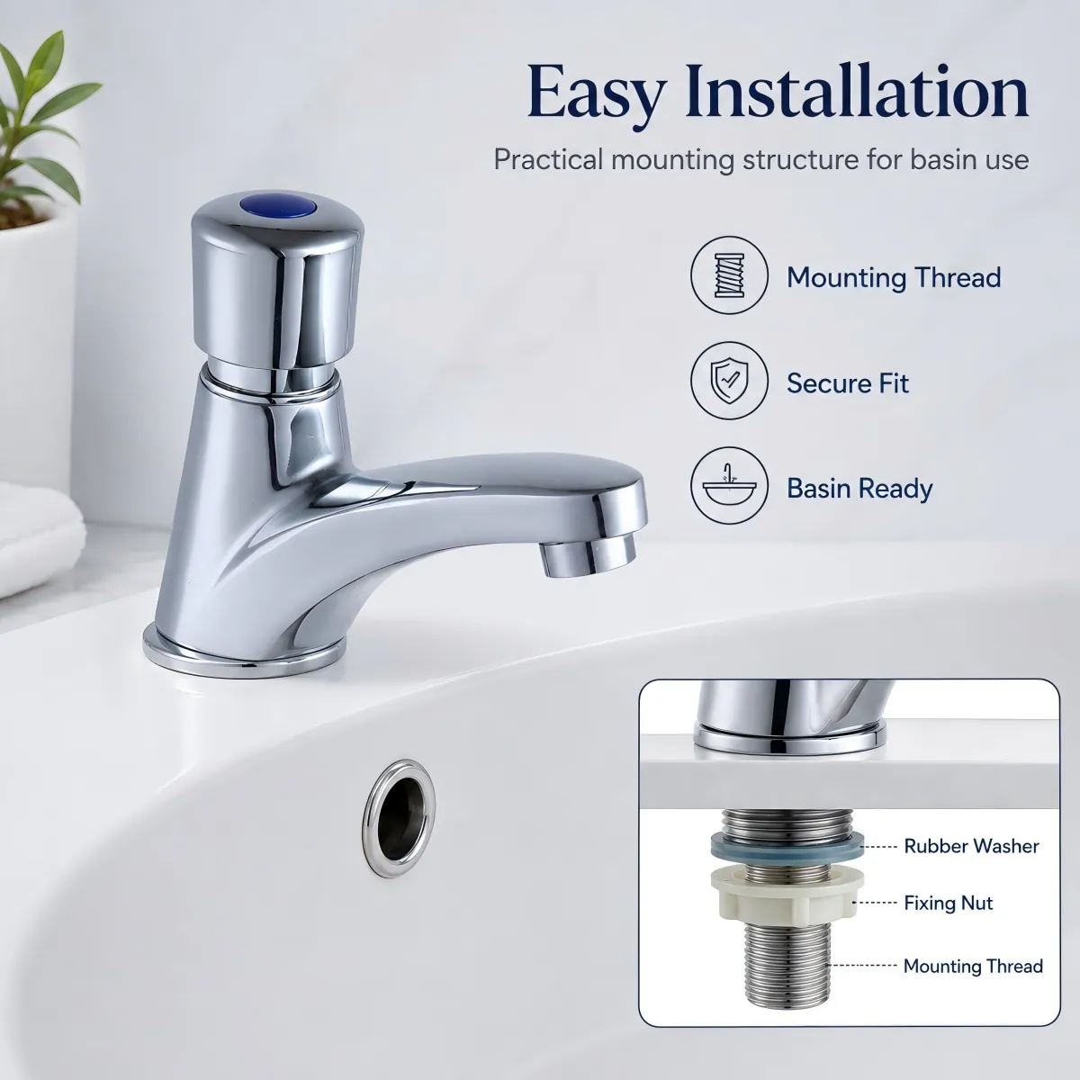 Single Cold Delay Basin Tap product detail 6