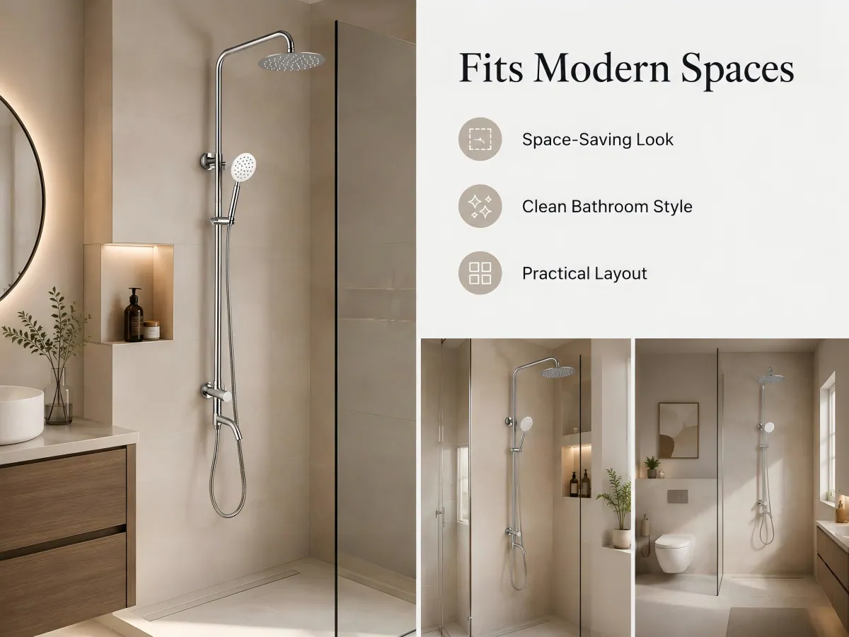 Single Function Chrome Rain Shower Set wide application & easy installation