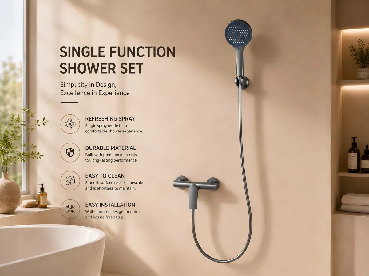 Single Function Modern Shower Set premium aluminum alloy and anodizing surface