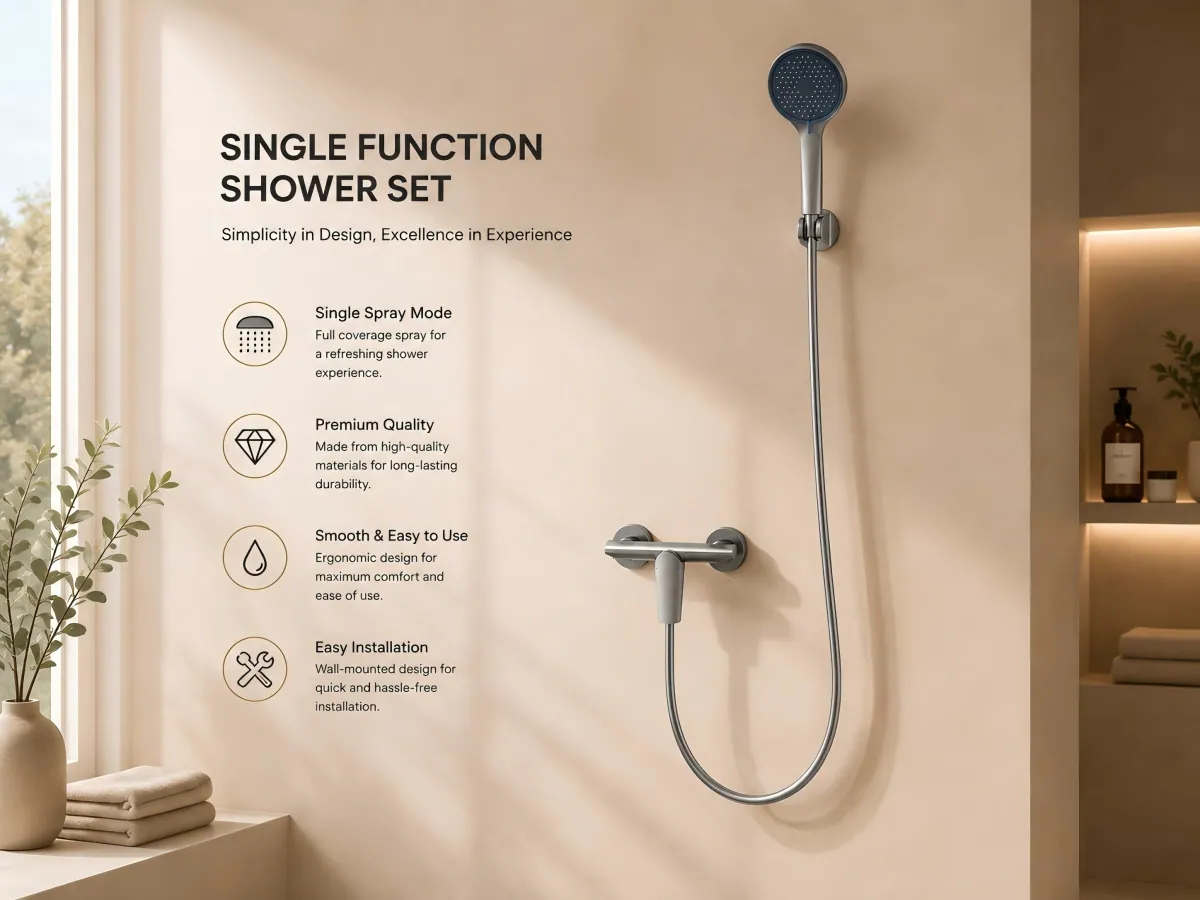 Single Function Modern Shower Set comfortable high pressure rain spray