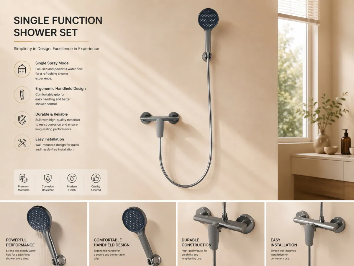 Single Function Modern Shower Set certified export quality
