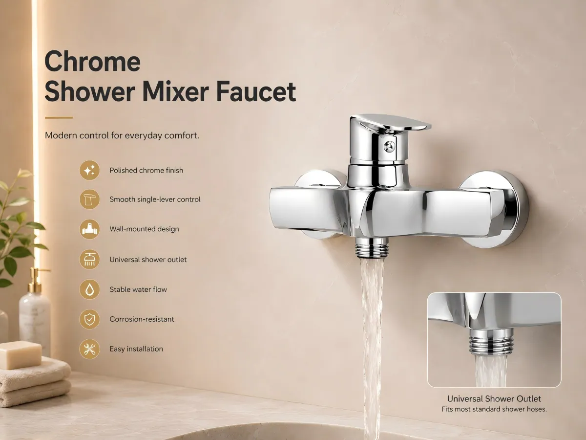 Single-Handle Wall-Mounted Bathtub Faucet wall-mounted compact layout