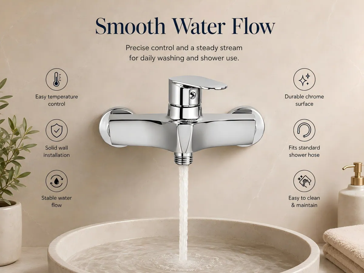 Single-Handle Wall-Mounted Bathtub Faucet ceramic disc cartridge