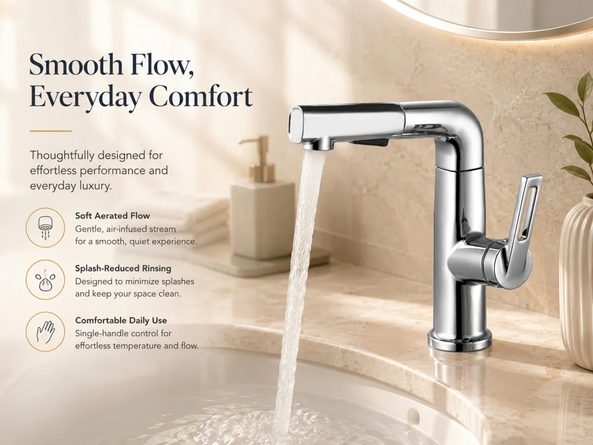 Single Lever Hot and Cold Basin Faucet premium 304 stainless steel body