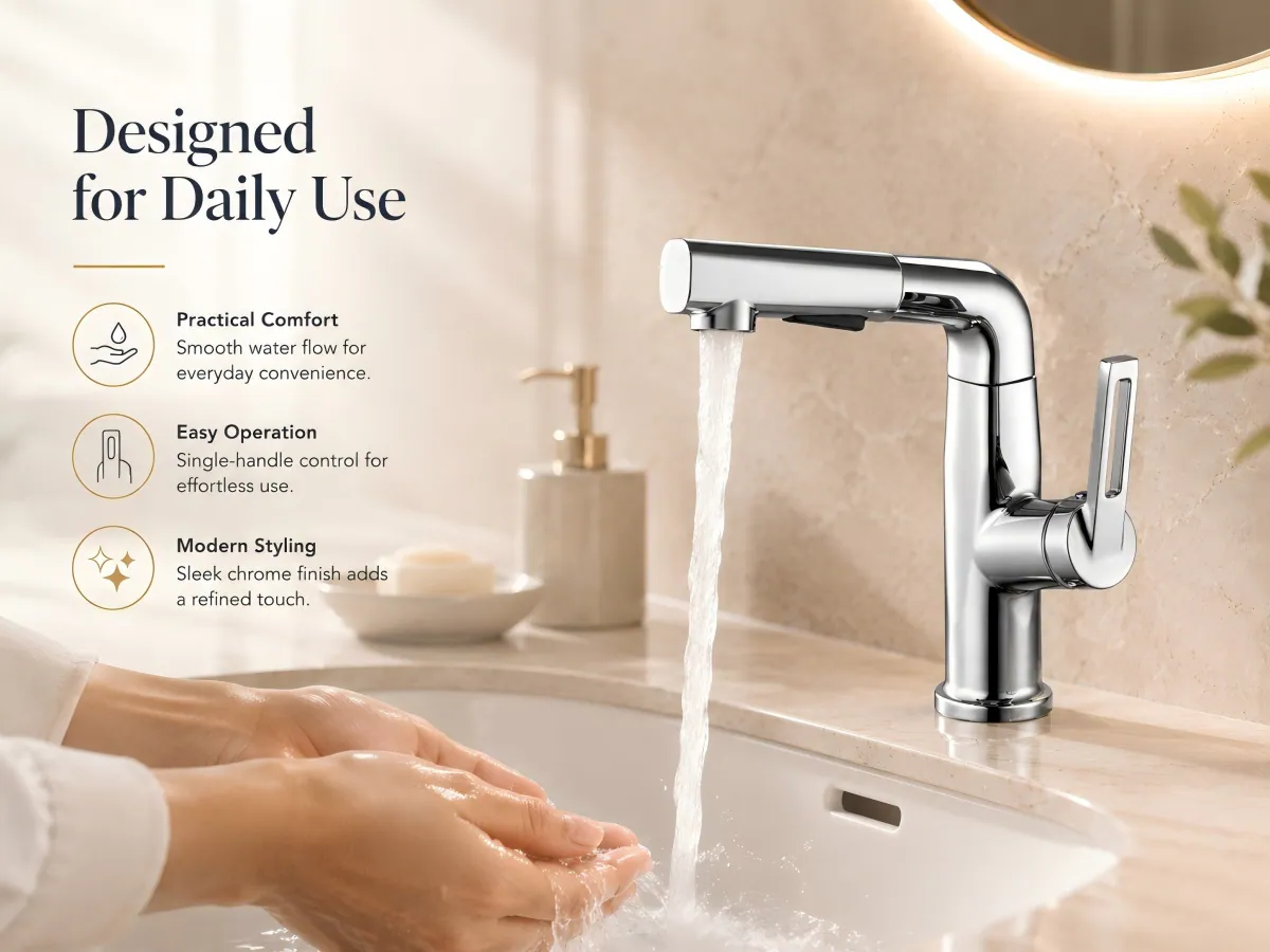 Single Lever Hot and Cold Basin Faucet multiple color options available