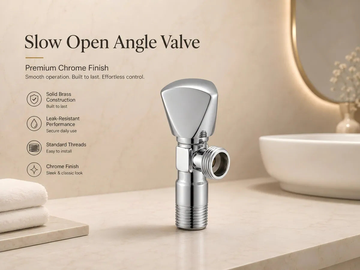 Slow Open Angle Valve comfortable broad handle