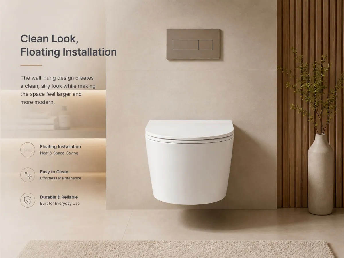 Smart Wall-Hung Siphonic Toilet automatic daily functions