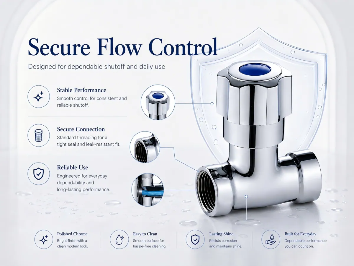 Straight Stop Valve straight water-line control