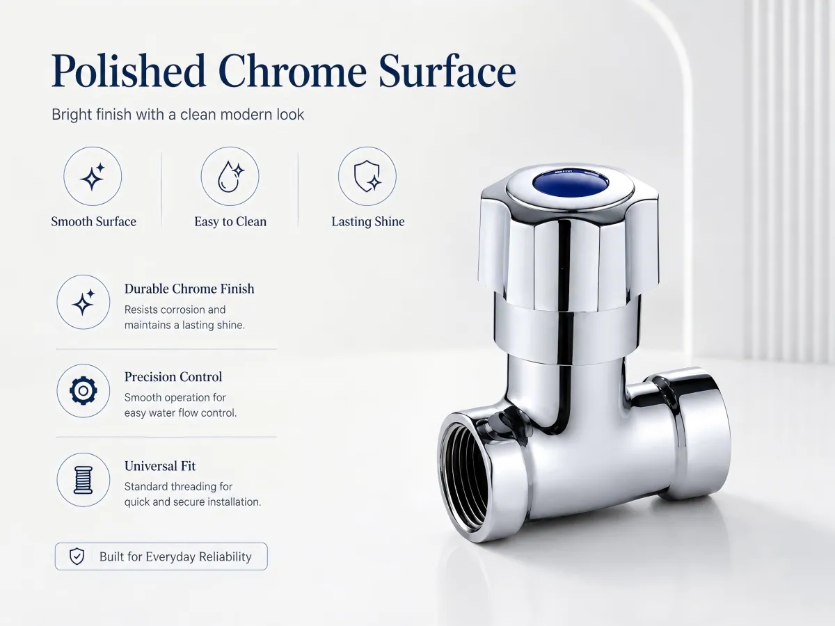 Straight Stop Valve accessible top handle