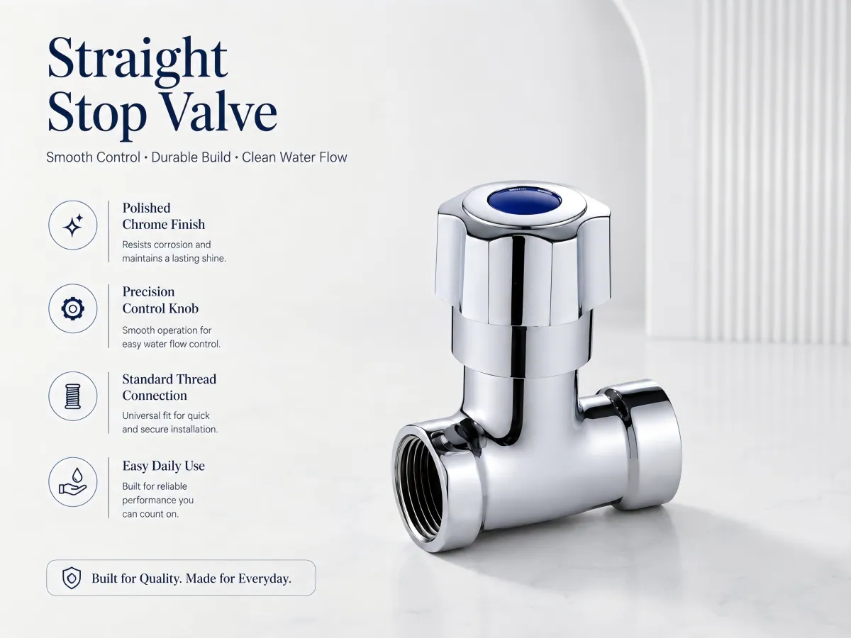 Straight Stop Valve compact inline body