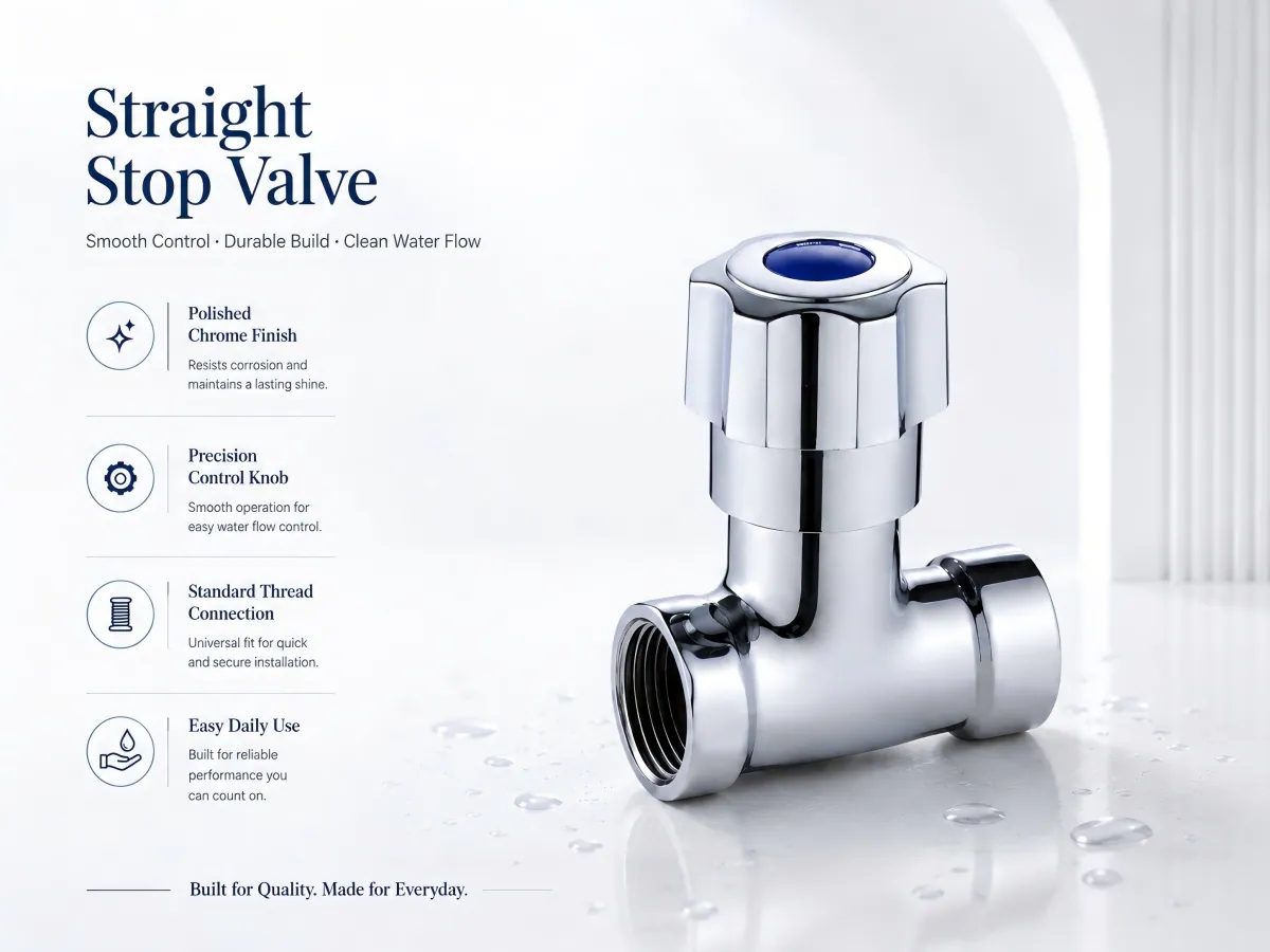 Straight Stop Valve brass construction