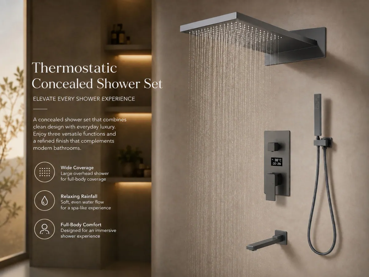 Thermostatic Concealed Shower intelligent thermostatic constant temperature control