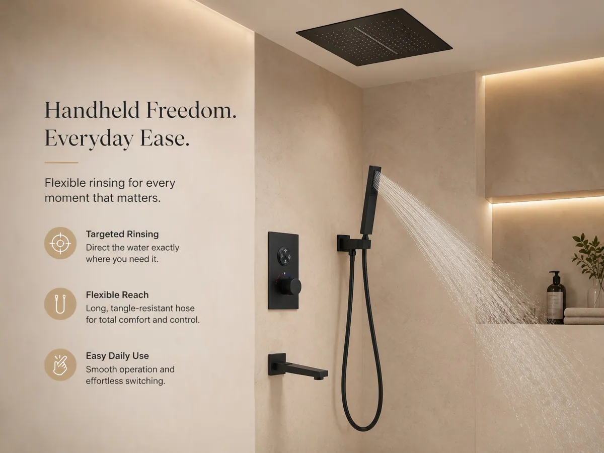 Three-function Concealed Shower System flexible oem & odm customization support