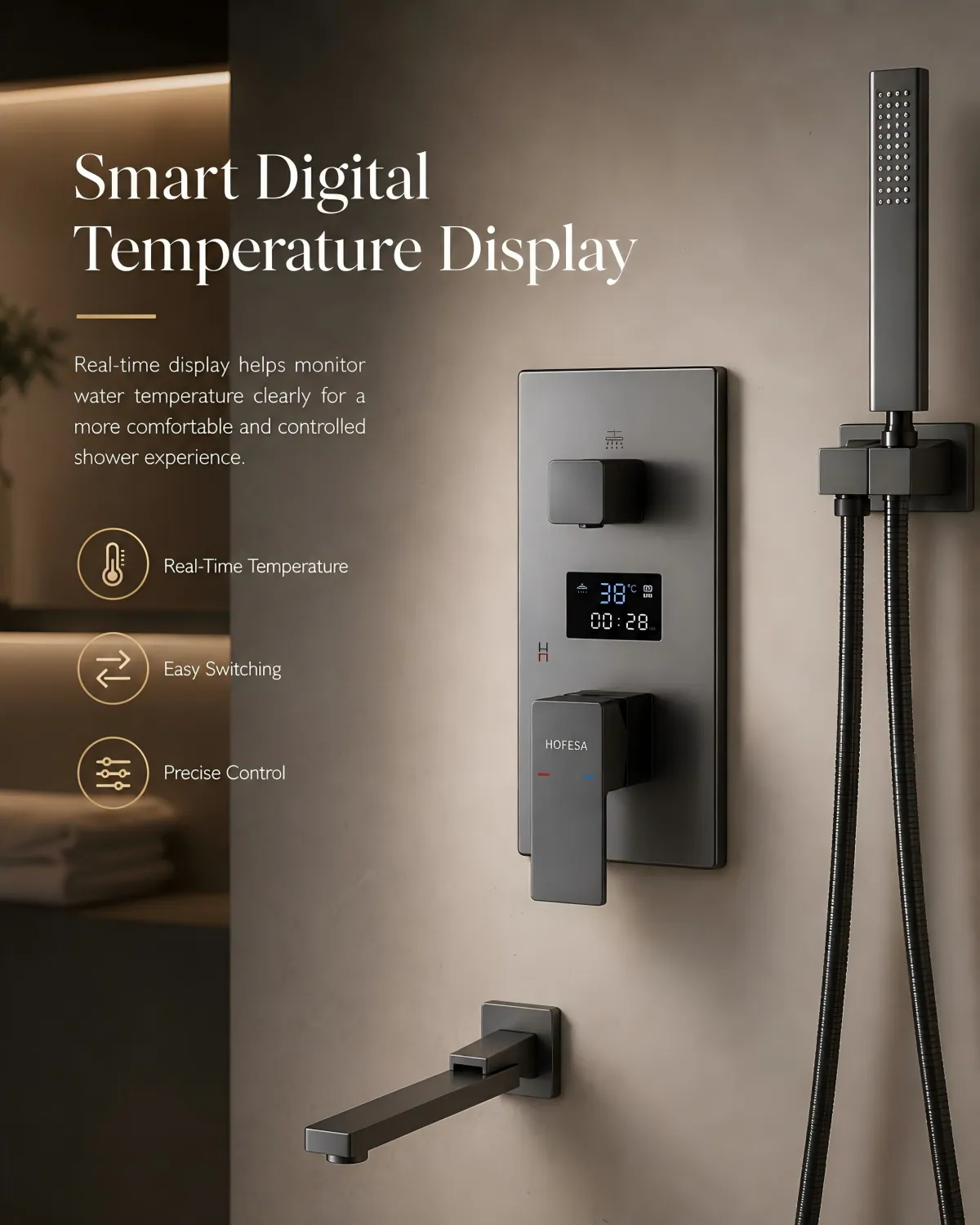 Three-function Concealed Shower System product detail 5