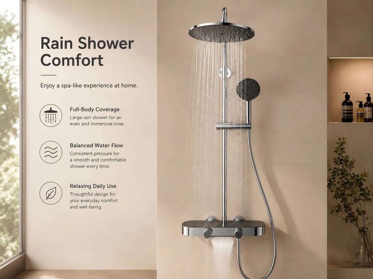 Three-function Wide Flow Shower Set product detail 3