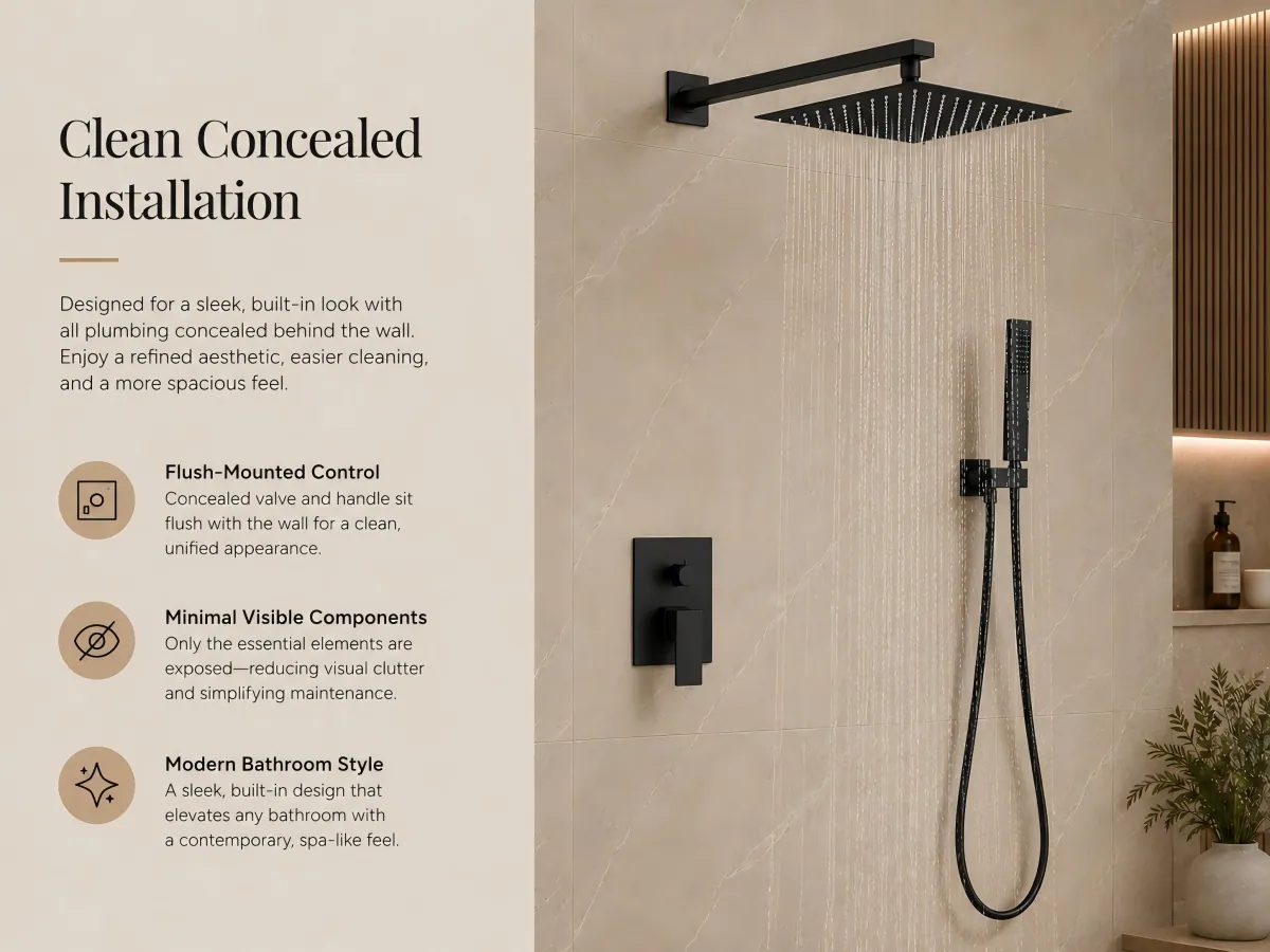 Two Function Concealed Shower Set wide applicable working condition