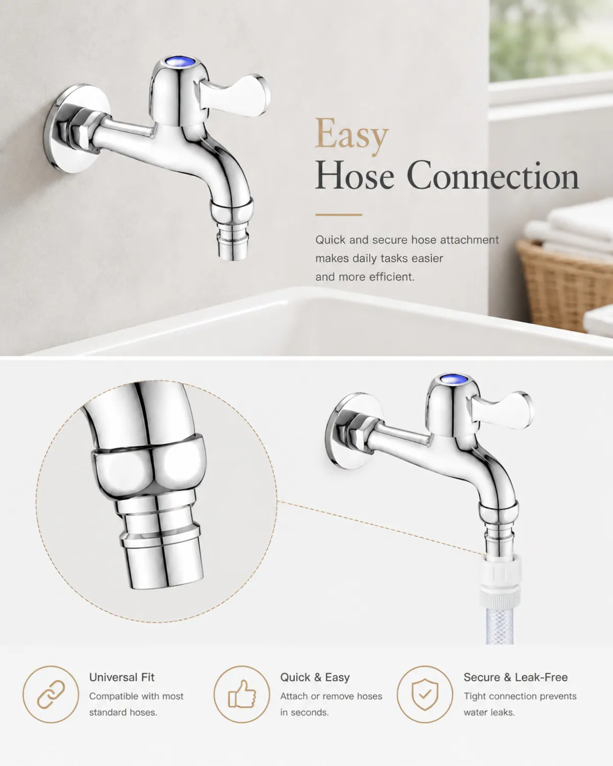 Washing Machine Extended Quick-Open Faucet custom order support