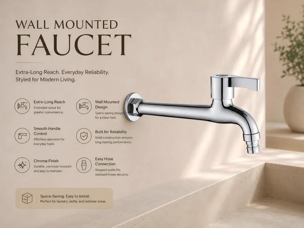 Washing Machine Extra Long Quick-Open Faucet extra-long hose connection reach