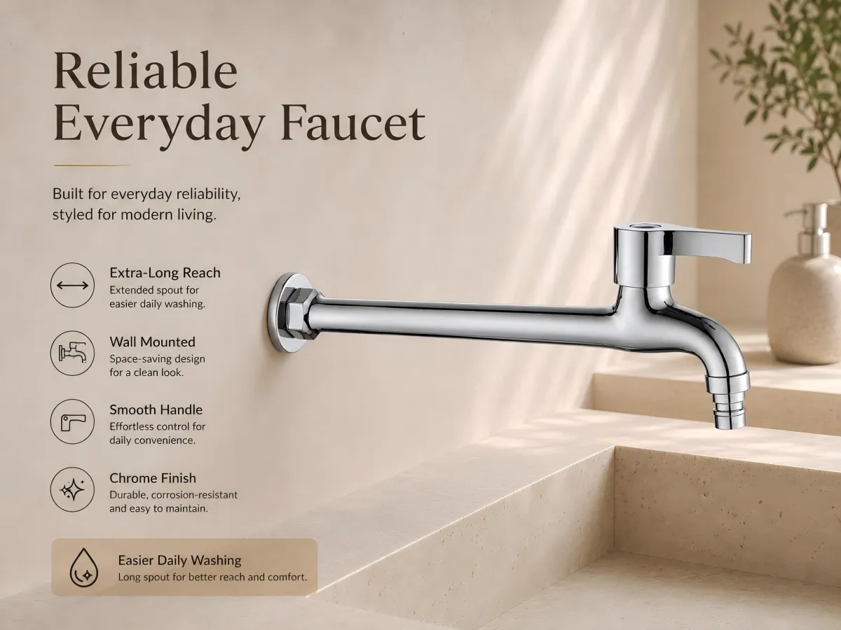 Washing Machine Extra Long Quick-Open Faucet flexible project application