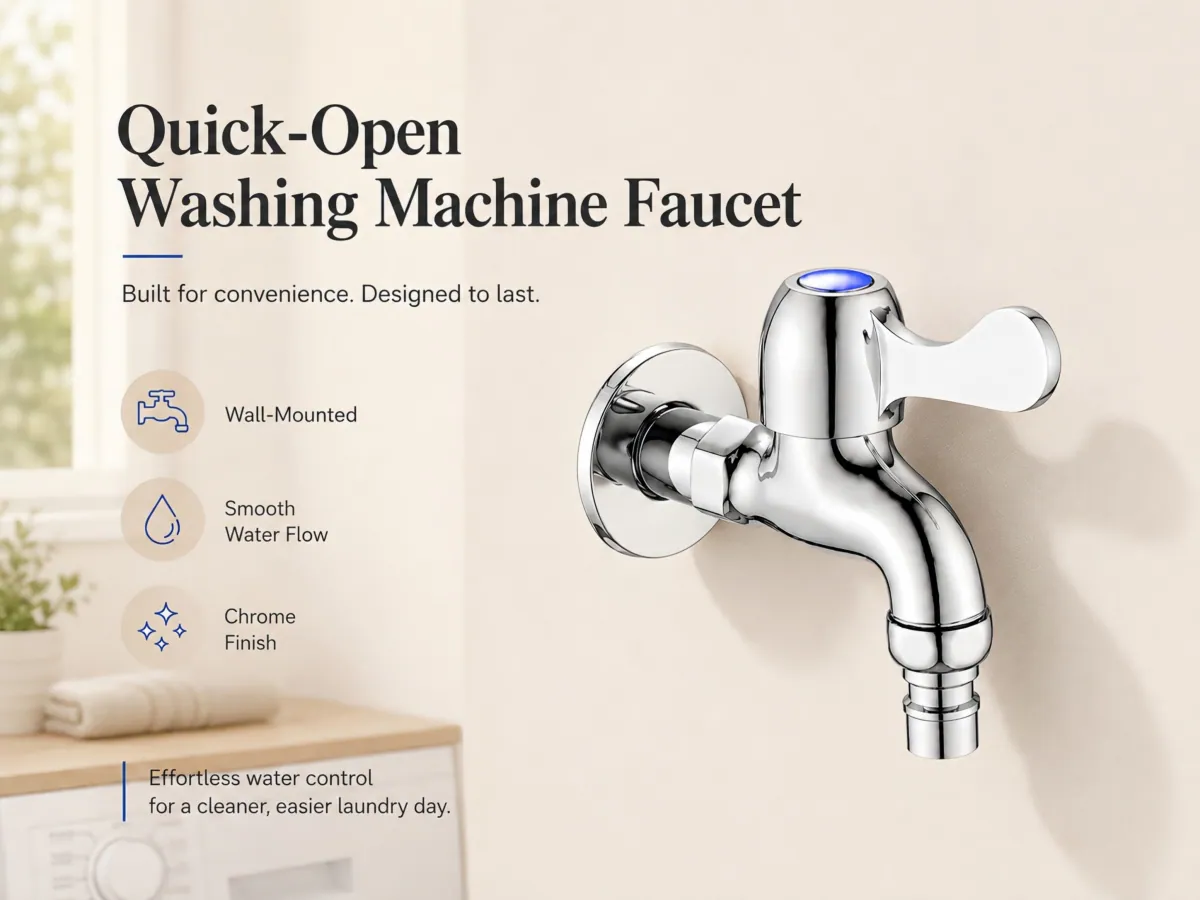 Washing Machine Medium-Long Quick-Open Faucet medium-long curved outlet