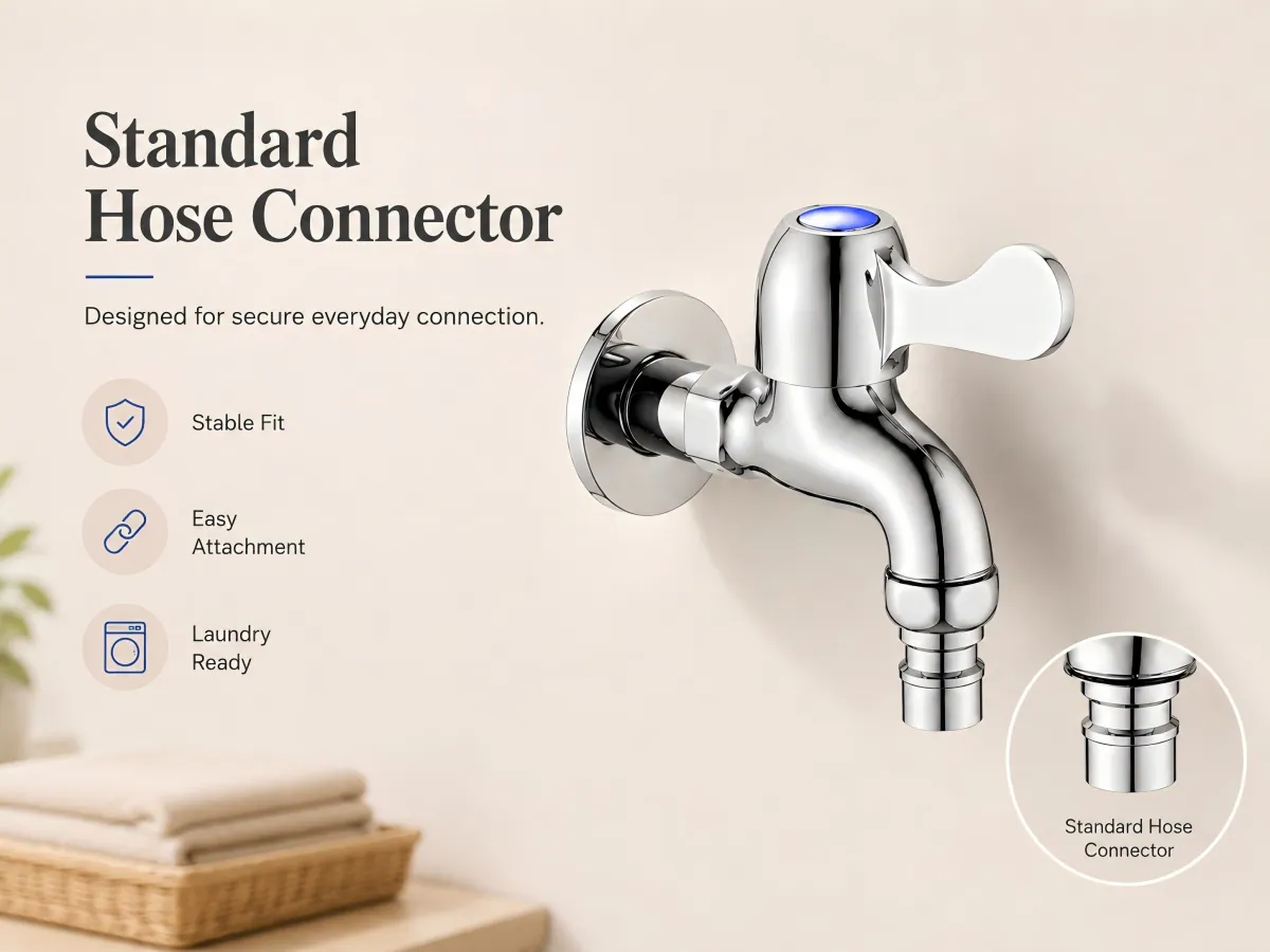 Washing Machine Medium-Long Quick-Open Faucet copper alloy and ceramic control