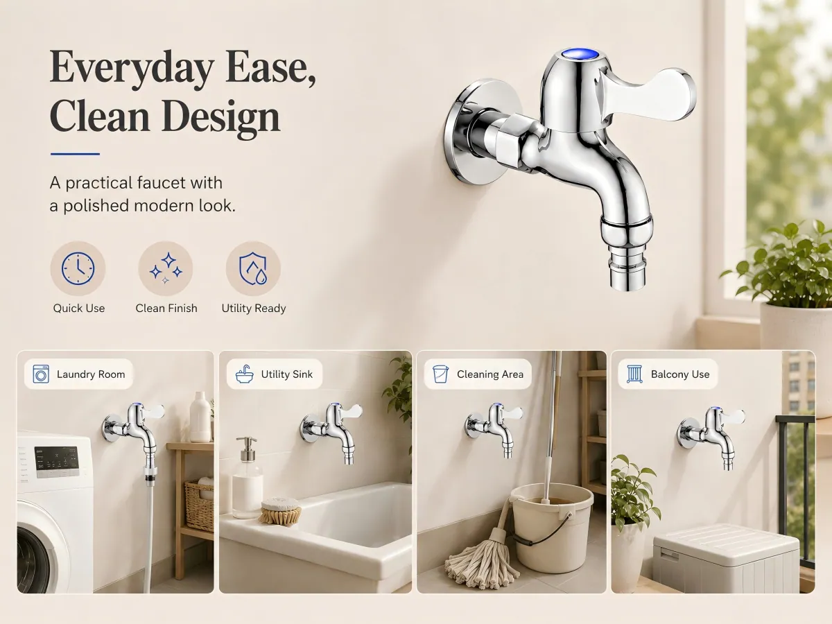 Washing Machine Medium-Long Quick-Open Faucet wall-mounted project option